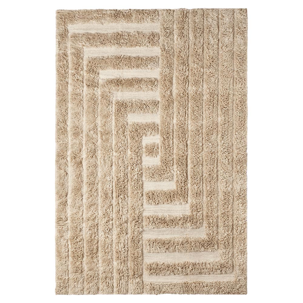 Shaggy Labyrinth Rug - Beige – Rouse Home