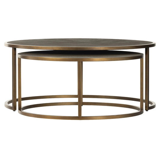 Shagreen Nesting Coffee Table - Gray Shagreen