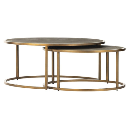 Shagreen Nesting Coffee Table - Gray Shagreen