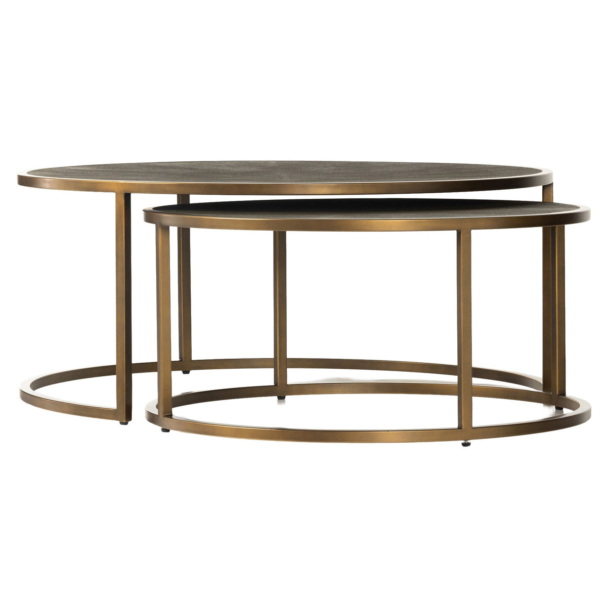 Shagreen Nesting Coffee Table - Gray Shagreen