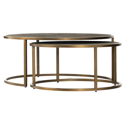 Shagreen Nesting Coffee Table - Gray Shagreen