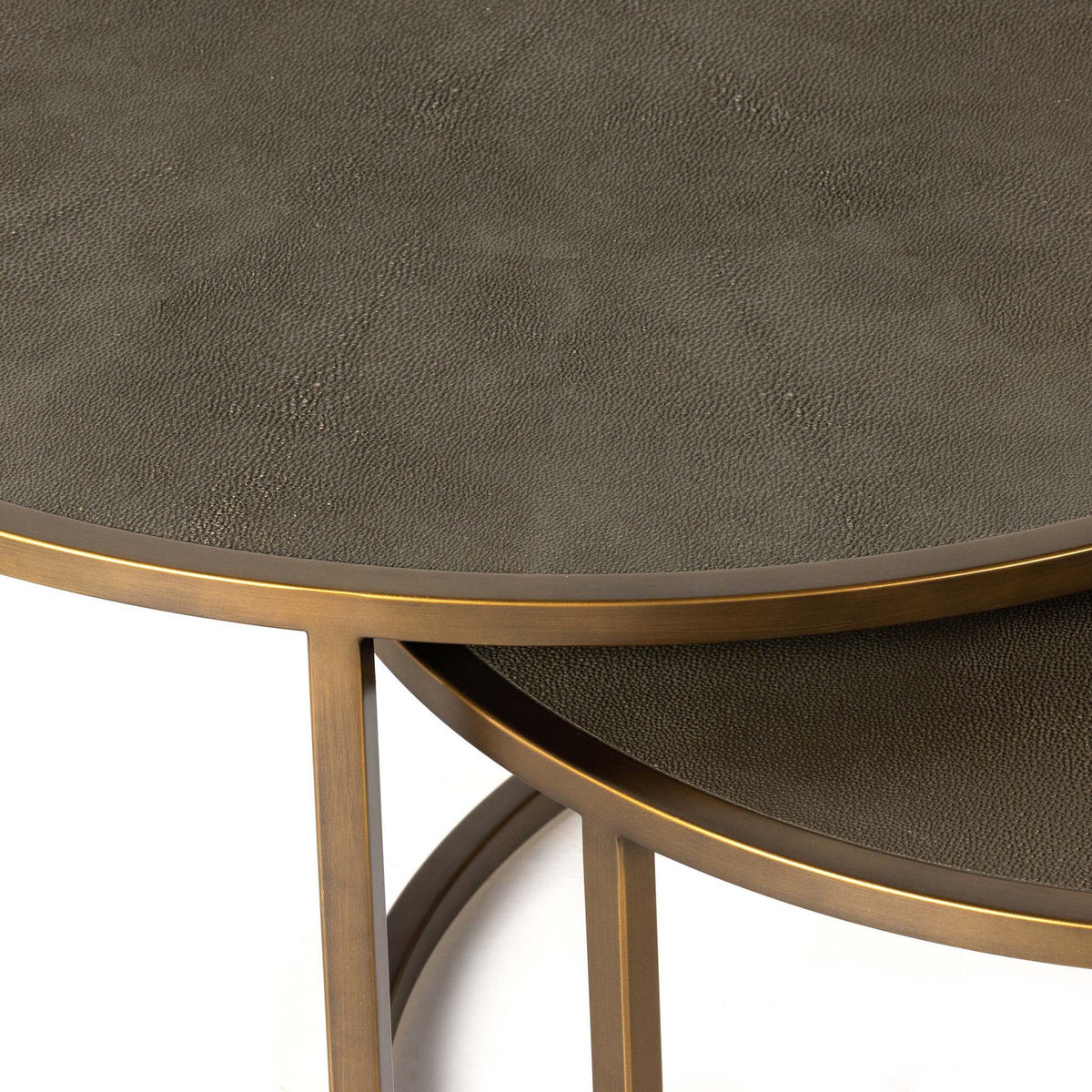 Shagreen Nesting Coffee Table - Gray Shagreen