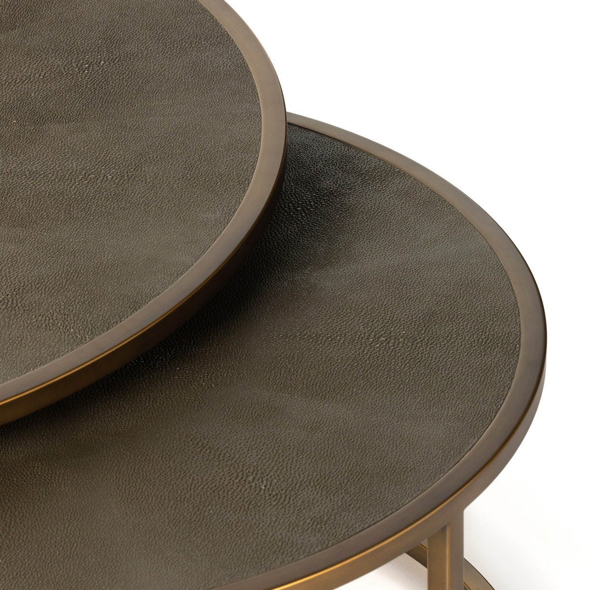 Shagreen Nesting Coffee Table - Gray Shagreen