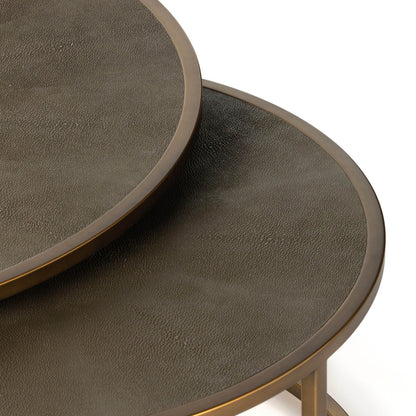Shagreen Nesting Coffee Table - Gray Shagreen