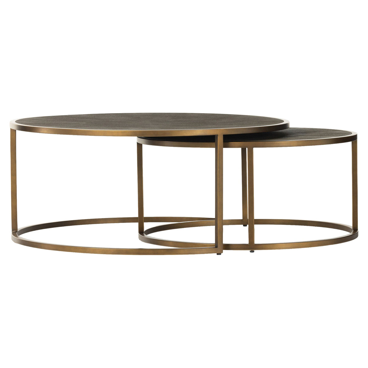 Shagreen Nesting Coffee Table - Gray Shagreen