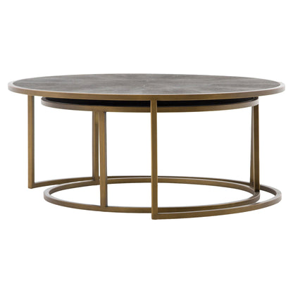Shagreen Nesting Coffee Table - Gray Shagreen