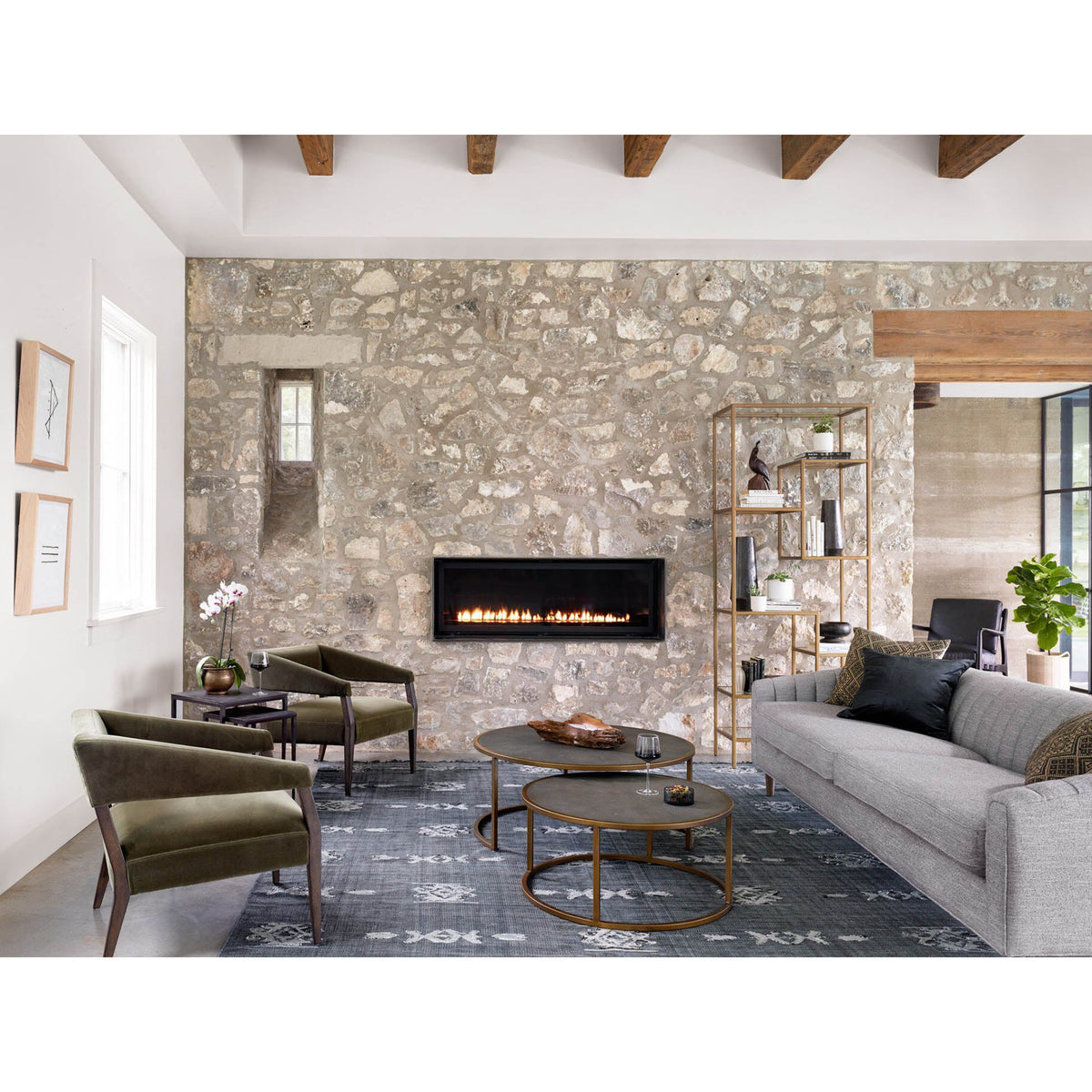 Shagreen Nesting Coffee Table - Gray Shagreen