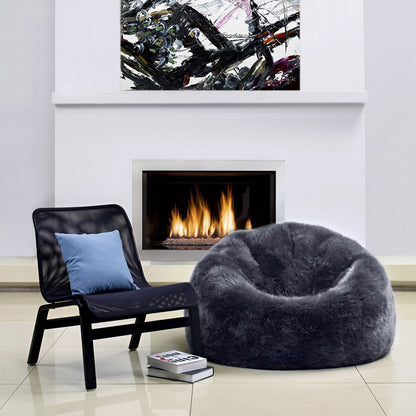 Sheepskin Beanbag - Steel