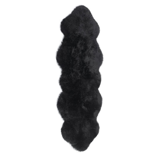 Sheepskin Double Pelted Rug - Black