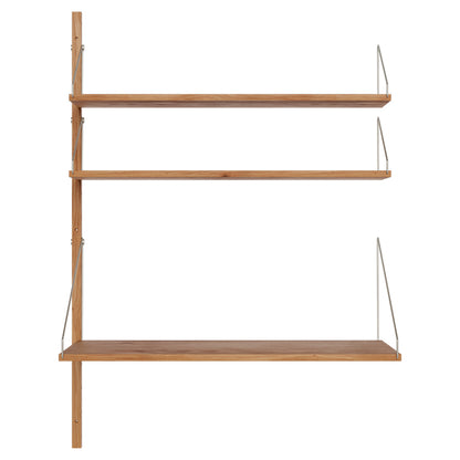 Shelf Library Add-on Desk Section - 32.18"W x 45.2"H, Natural Oak