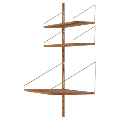 Shelf Library Add-on Desk Section - 32.18"W x 45.2"H, Natural Oak