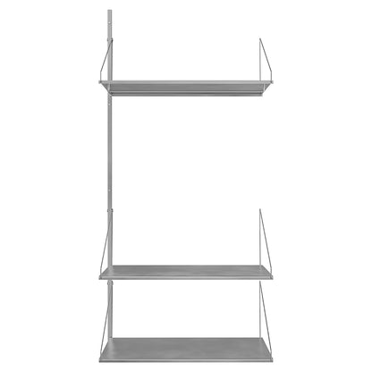 Shelf Library Add-on Hanger Section - 31.99"W x 72.91"H, Stainless Steel