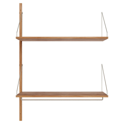 Shelf Library Add-on Hanger Section - 32.18"W x 45.2"H, Natural Oak