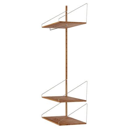Shelf Library Add-on Hanger Section - 32.18"W x 72.91"H, Natural Oak