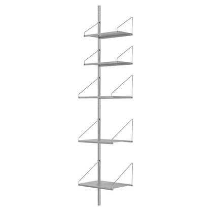 Shelf Library Add-on Section - 16.24"W x 72.91"H, Stainless Steel