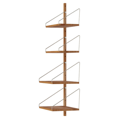 Shelf Library Add-on Section - 16.43"W x 45.2"H, Natural Oak