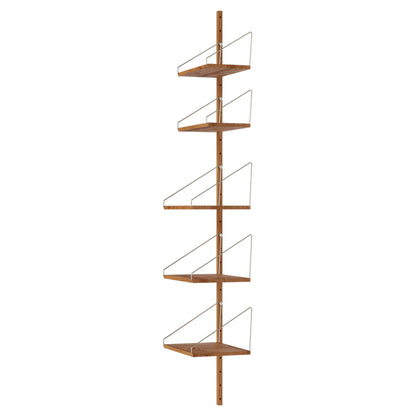 Shelf Library Add-on Section - 16.43"W x 72.91"H, Natural Oak