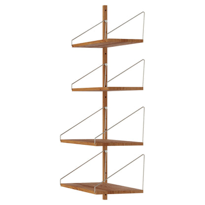 Shelf Library Add-on Section - 24.31"W x 45.2"H, Natural Oak