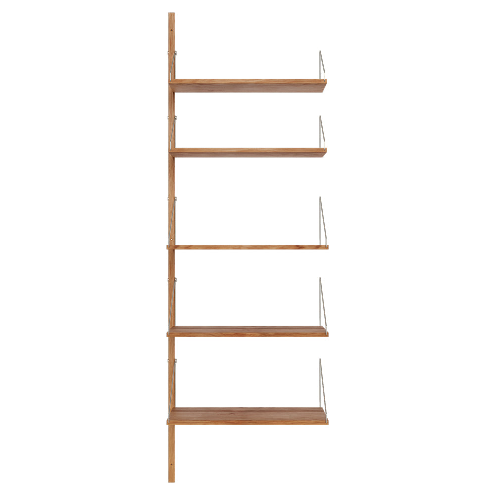 Shelf Library Add-on Section - 24.31"W x 72.91"H, Natural Oak