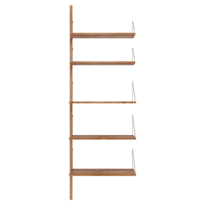 Shelf Library Add-on Section - 24.31"W x 72.91"H, Natural Oak