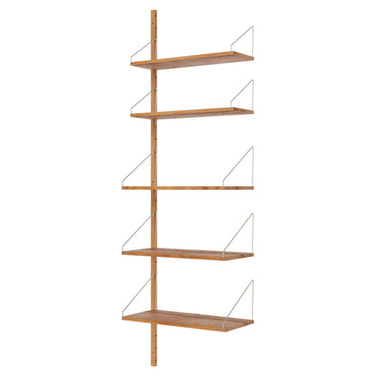 Shelf Library Add-on Section - 24.31"W x 72.91"H, Natural Oak