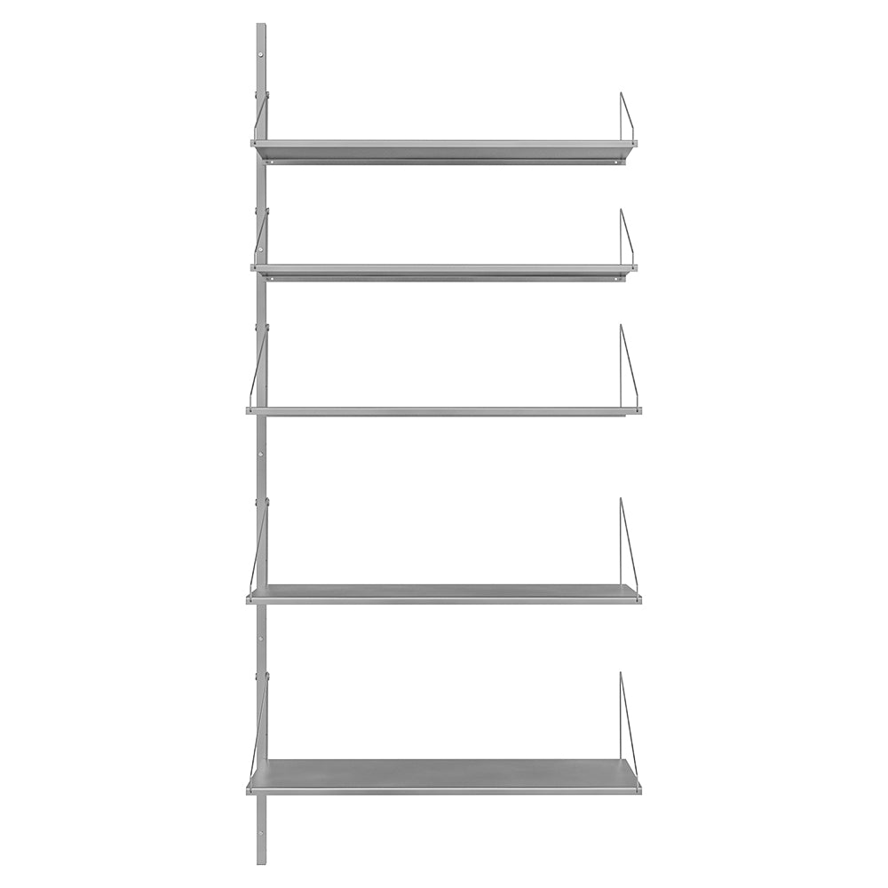 Shelf Library Add-on Section - 31.99"W x 72.91"H, Stainless Steel