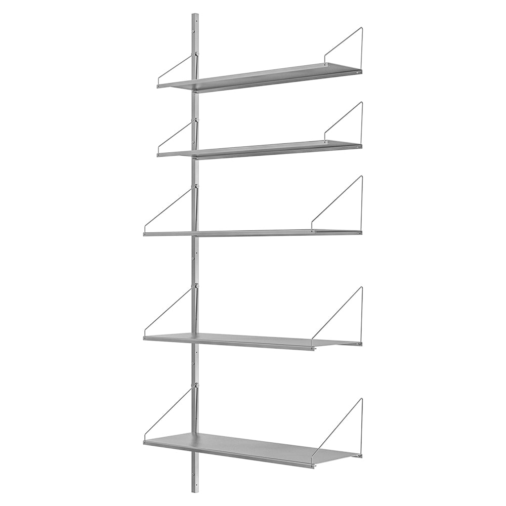 Shelf Library Add-on Section - 31.99"W x 72.91"H, Stainless Steel