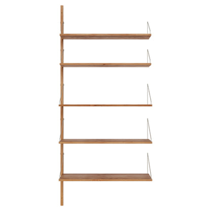 Shelf Library Add-on Section - 32.18"W x 72.91"H, Natural Oak