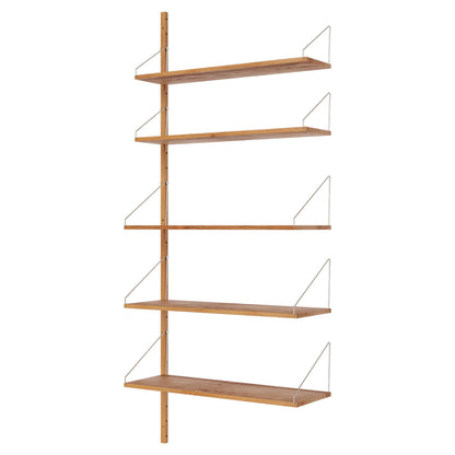 Shelf Library Add-on Section - 32.18"W x 72.91"H, Natural Oak
