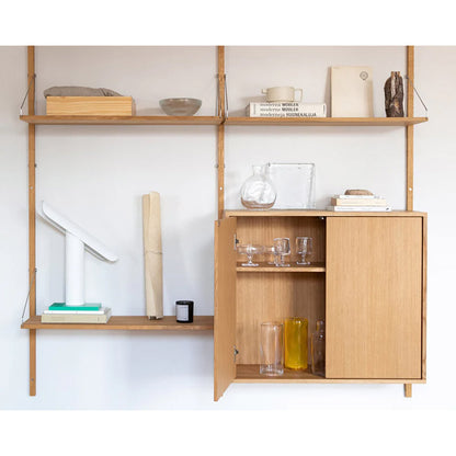 Shelf Library Cabinet - Medium, Natural Oak