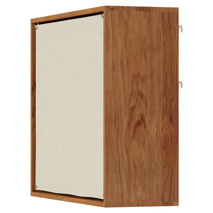 Shelf Library Canvas Cabinet - Natural Oak, Canvas