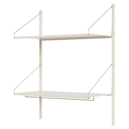 Shelf Library Hanger Section -32.48"W x 42.67"H, Warm White Steel