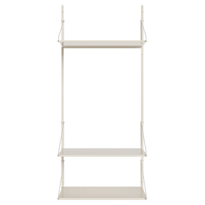 Shelf Library Hanger Section - 32.48"W x 72.91"H, Warm White Steel