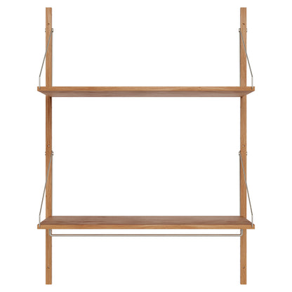 Shelf Library Hanger Section - 32.87"W x 45.2"H, Natural Oak
