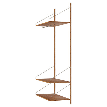 Shelf Library Hanger Section - 32.87"W x 72.91"H, Natural Oak