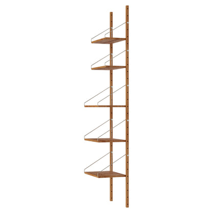 Shelf Library Single Section - 17.12"W x 72.91"H, Natural Oak