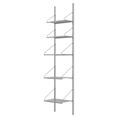 Shelf Library Single Section - 17.12"W x 72.91"H, Stainless Steel