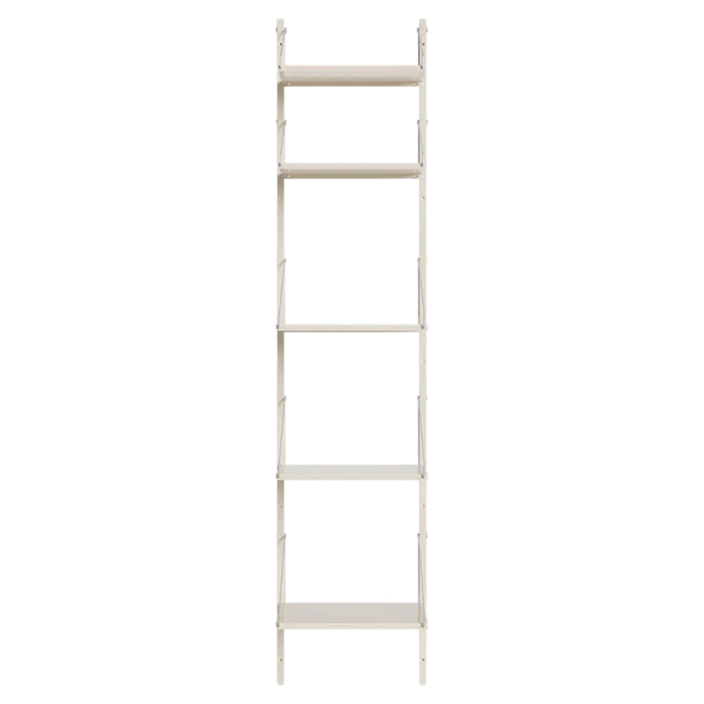 Shelf Library Single Section - 17.12"W x 72.91"H, Warm White Steel