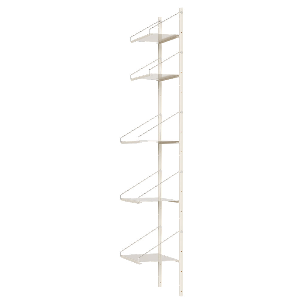 Shelf Library Single Section - 17.12"W x 72.91"H, Warm White Steel