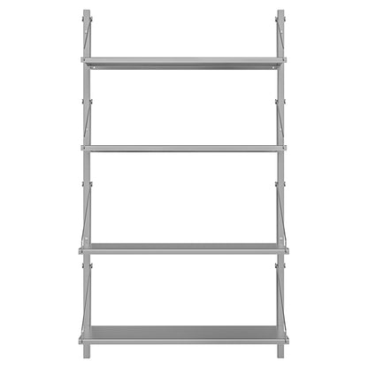 Shelf Library Single Section - 24.61"W x 42.67"H, Stainless Steel