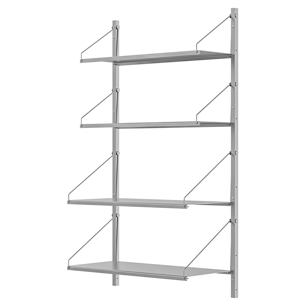 Shelf Library Single Section - 24.61"W x 42.67"H, Stainless Steel