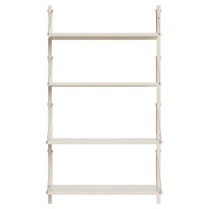 Shelf Library Single Section - 24.61"W x 42.67"H, Warm White Steel