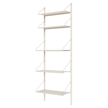 Shelf Library Single Section - 24.61"W x 72.91"H, Warm White Steel