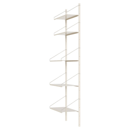 Shelf Library Single Section - 24.61"W x 72.91"H, Warm White Steel