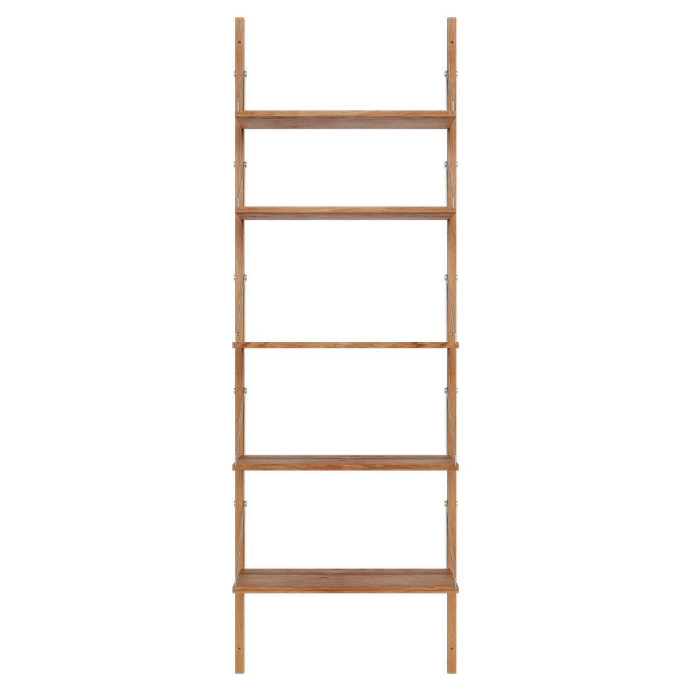 Shelf Library Single Section - 25"W x 72.91"H, Natural Oak