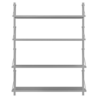 Shelf Library Single Section - 32.48"W x 42.67"H, Stainless Steel