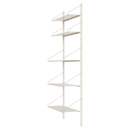 Shelf Library Single Section - 32.48"W x 72.91"H, Warm White Steel