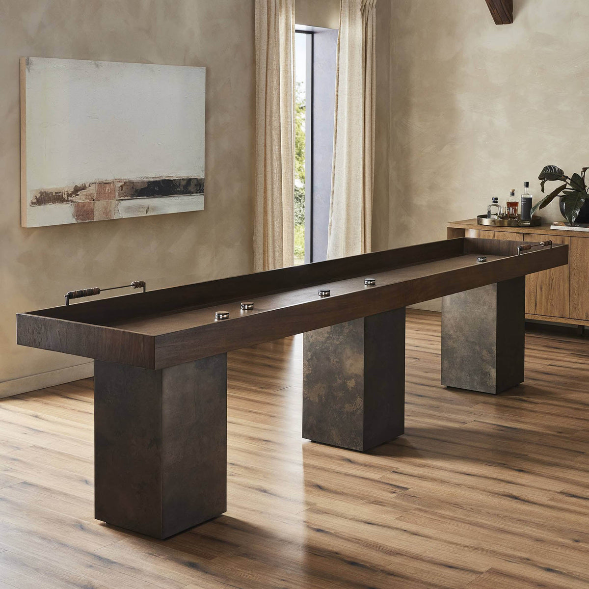 Shuffleboard Table - Natural Brown Guanacaste