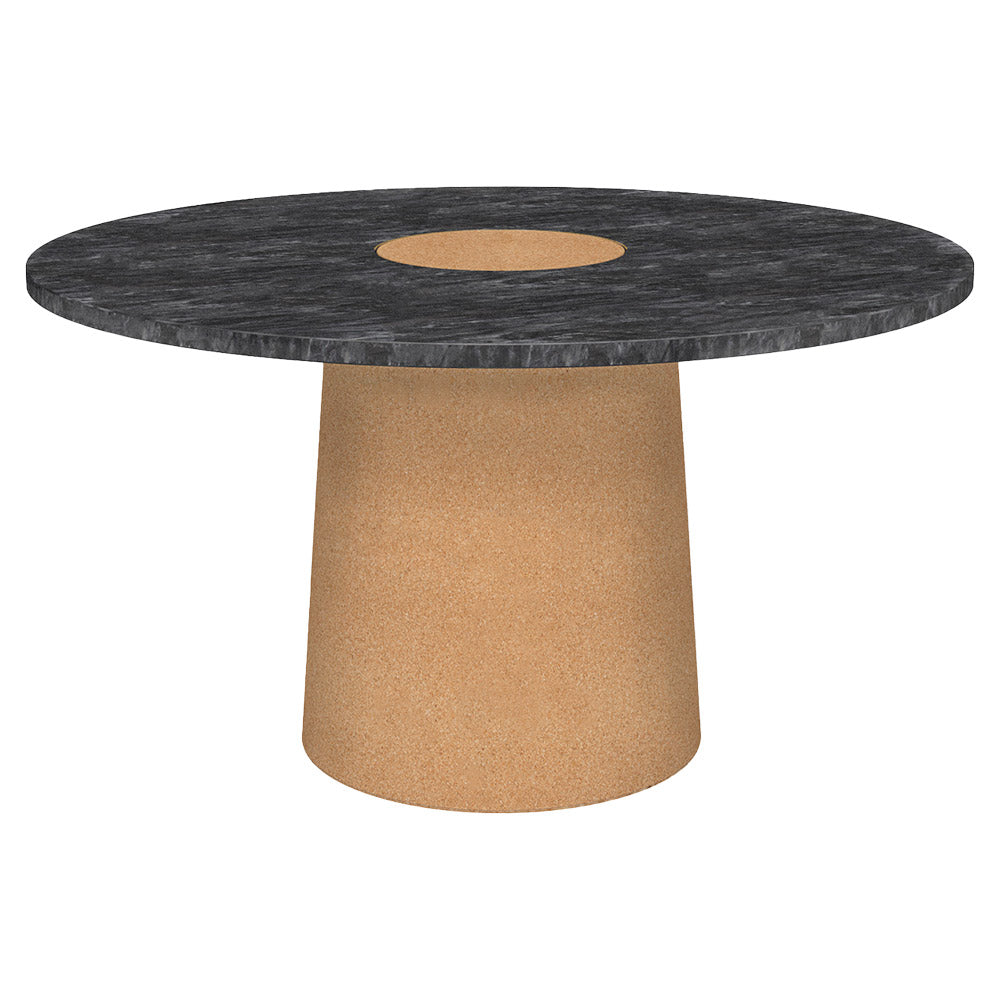 Sintra Dining Table - Black Marble, Cork