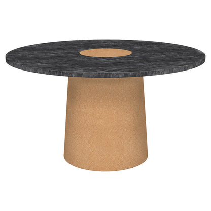 Sintra Dining Table - Black Marble, Cork